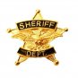 Sheriff Department Tie Tac 5 Point Star Eagle Officer Gold Plated P3800G