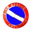Dive Rescue Recovery Lapel Pin Collar Nickel Diving Team Scuba Diver Flag 68S1 M