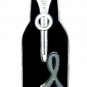 Diabetes Gray Awareness Ribbon Beer Bottle Koozie Huggie Cover Lapel Pin New