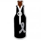 Encephalitis Gray Awareness Ribbon Beer Bottle Koozie Huggie Cover Lapel Pin New