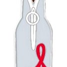 Stroke Victim Red Awareness Ribbon Beer Bottle Koozie Huggie Cover Lapel Pin New