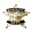 Sheriff Department Tie Tac 5 Point Star Nickel Plated Eagle Officer 3801 N New