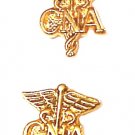 CNA Caduceus Lapel Pin Set of 2 Cap Tacs Certified Nurses Aide Assistant New