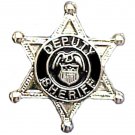 Deputy Sheriff Tie Tac 6 Point Star Eagle Crest Badge Tack Officer Nickel 3805