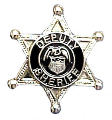 Deputy Sheriff Tie Tac 6 Point Star Eagle Crest Badge Tack Officer Nickel 3805