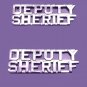 Deputy Sheriff Collar Pin Device Set of 2 1/4" Cut Out Letters Nickel 2217 New