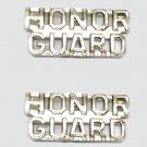 Honor Guard Collar Pin Set Fire Dept Police Military Nickel Cut Out Letters 2227