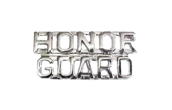 Honor Guard Collar Pin Set Fire Dept Police Military Nickel Cut Out ...