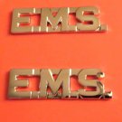 EMS Collar Pin Set Nickel Cut Out Letters Emergency Medical Services 2505 New