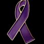 Crohn's Disease Awareness Purple Ribbon Lapel Pin New