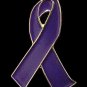 Thyroid Cancer Lapel Pin Purple Awareness Ribbon New