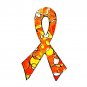 Animal Cruelty Pin Orange Awareness Ribbon Retro New