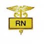 RN Inlaid Pin Caduceus Registered Nurse Gold 3501G New
