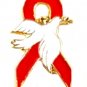 Dysautonomia Awareness Lapel Pin Red Ribbon White Dove Support New