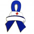 Dysautonomia Awareness Month is March Nurse Cap Red Cross Blue Ribbon Pin New
