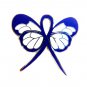 Blue Ribbon Butterfly Pin Dysautonomia Awareness Month is March New