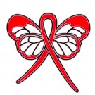 Dysautonomia Awareness Month is March Red Ribbon Butterfly Lapel Pin New