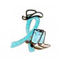 Graves Disease Light Blue Glitter Ribbon Cowgirl Cowboy Western Boots Hat  Pin
