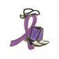 Epilepsy Lavender Lilac Glitter Ribbon Cowgirl Cowboy Western Boots Hat Pin New