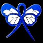 Blue Ribbon Butterfly Lapel Pin Arthritis Awareness Month is May New