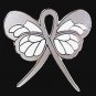 Dyslexia Awareness Gray Support Ribbon Butterfly Reading Lapel Pin New