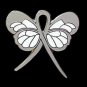 Dyslexia Awareness Gray Support Ribbon Butterfly Reading Lapel Pin New