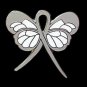 Schizophrenia Awareness Gray Support Ribbon Butterfly Mental Lapel Pin New