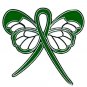 Organ Donor Donation Awareness Green Support Ribbon Butterfly Pin New