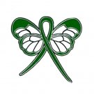 Spinal Cord Injury Awareness Month May Green Ribbon Butterfly Pin New