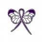 Domestic Violence Pin Purple Ribbon Butterfly Awareness Month October New