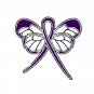 Relay for Life Awareness Lapel Pin Purple Ribbon Butterfly New