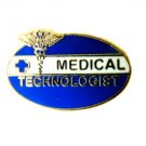 Medical Technologist Pin Caduceus Blue Cross Emblem Swing Arm 118 New