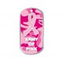 New Breast Cancer Ribbon Dog Tag Army of Pink Camo Pin