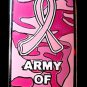New Breast Cancer Ribbon Dog Tag Army of Pink Camo Pin