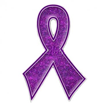 Purple Bling Awareness Ribbon Domestic Violence Pin New