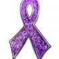 Purple Bling Awareness Ribbon Alzheimer's Lapel Pin New
