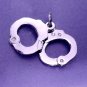 Handcuffs Tie Tac Tack Police Officer Sheriff Security Nickel Plate Silver P3605