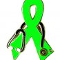 Lymphoma Awareness Stethoscope Lime Green Ribbon Lapel Pin Doctor Nurse New
