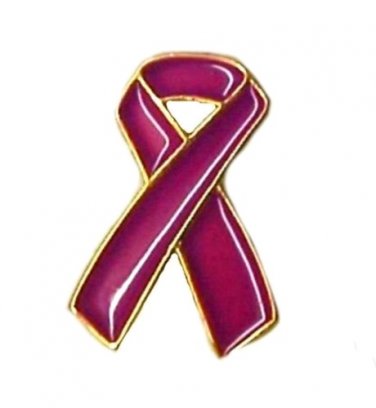 Crohn's Disease Ribbon Fuschia Lapel Pin Tac November Awareness Month New