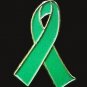 Organ Transplant Awareness Green Ribbon Pin New