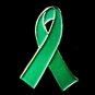 Organ Transplant Awareness Green Ribbon Pin New