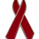 Burgundy Awareness Ribbon Hospice Meningitis Myeloma Lapel Pin