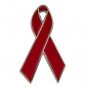 Burgundy Awareness Ribbon Hospice Meningitis Myeloma Lapel Pin