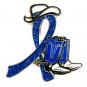 Ankylosing Spondylitis Awareness Pin Glitter Ribbon Cowboy Western Boots Hat