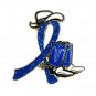 Interstitial Cystitis Blue Glitter Ribbon Cowgirl Cowboy Western Boots Hat Pin