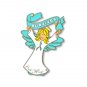 Ovarian Cancer Teal Ribbon Angel Survivor Blonde Lapel Pin