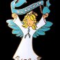 Ovarian Cancer Teal Ribbon Angel Survivor Blonde Lapel Pin