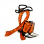 Cultural Diversity Pin Orange Glitter Ribbon Cowboy Western Boots Hat Pin