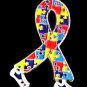 Autism Awareness Lapel Pin Puzzle Ribbon Walking Legs Tac New