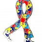 Autism Awareness Lapel Pin Puzzle Ribbon Walking Legs Tac New